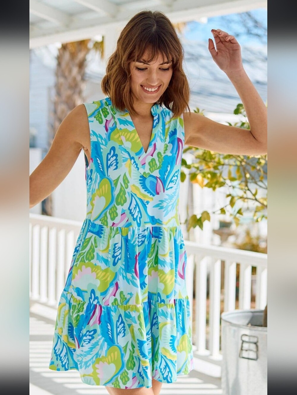 MARY SQUARE newport tide Mini Sleeveless dress Beach